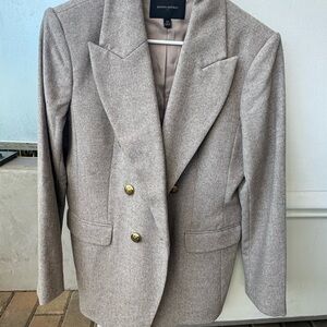 Banana republic brown herringbone wool blazer size 14